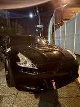 Nissan 370Z Nismo Sport Touring Base Fairlady Z Z34 2009-2020 with Aftermarket Parts - V1 Glass Clearview Style Hood Bonnet Carbon Fiber / FRP from CMST Tuning